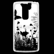 Coque LG G2 Mini Papillon en noir et blanc