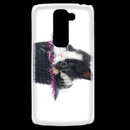 Coque LG G2 Mini Lapin noir et blanc dans un chapeau