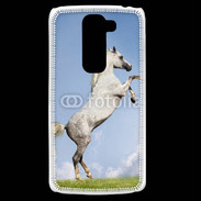 Coque LG G2 Mini Cheval arable robe grise