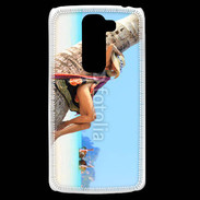 Coque LG G2 Mini Sieste contre un palmier sur la plage