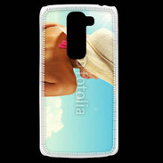 Coque LG G2 Mini Femme à chapeau de plage