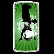 Coque LG G2 Mini Illustration football américain sur fond vert