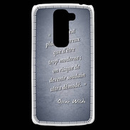 Coque LG G2 Mini Trop moderne Bleu Citation Oscar Wilde