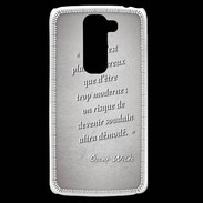 Coque LG G2 Mini Trop moderne Gris Citation Oscar Wilde