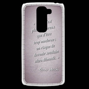 Coque LG G2 Mini Trop moderne Rose Citation Oscar Wilde