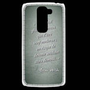 Coque LG G2 Mini Trop moderne Vert Citation Oscar Wilde