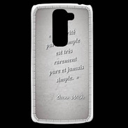 Coque LG G2 Mini Vérité pure Gris Citation Oscar Wilde