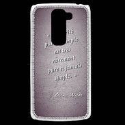 Coque LG G2 Mini Vérité pure Violet Citation Oscar Wilde