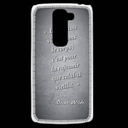 Coque LG G2 Mini Ame nait Noir Citation Oscar Wilde