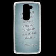 Coque LG G2 Mini Ame nait Turquoise Citation Oscar Wilde