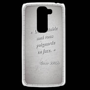 Coque LG G2 Mini Ami poignardée Gris Citation Oscar Wilde