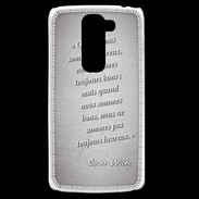 Coque LG G2 Mini Bons heureux Gris Citation Oscar Wilde
