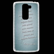 Coque LG G2 Mini Bons heureux Turquoise Citation Oscar Wilde