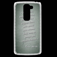 Coque LG G2 Mini Bons heureux Vert Citation Oscar Wilde