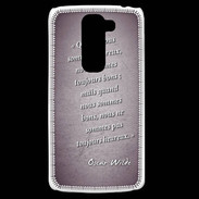 Coque LG G2 Mini Bons heureux Violet Citation Oscar Wilde