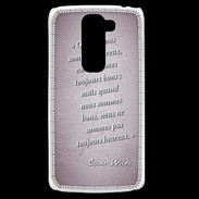 Coque LG G2 Mini Bons heureux Rose Citation Oscar Wilde