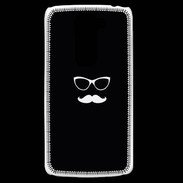 Coque LG G2 Mini moustache noir & blanc