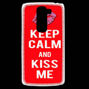 Coque LG G2 Mini Keep Calm Kiss me Rouge