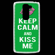 Coque LG G2 Mini Keep Calm Kiss me Vert
