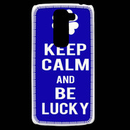 Coque LG G2 Mini Keep Calm Be lucky Bleu