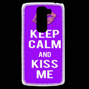 Coque LG G2 Mini Keep Calm Kiss me Violet