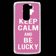 Coque LG G2 Mini Keep Calm Be Lucky Rose
