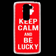 Coque LG G2 Mini Keep Calm Be Lucky Rouge