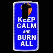 Coque LG G2 Mini Keep Calm Burn Bleu