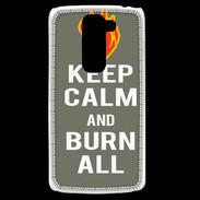 Coque LG G2 Mini Keep Calm Burn Gris