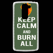 Coque LG G2 Mini Keep Calm Burn Kaki