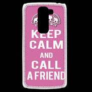 Coque LG G2 Mini Keep Calm Call Rose