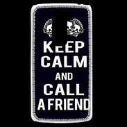 Coque LG G2 Mini Keep Calm Call friend Noir
