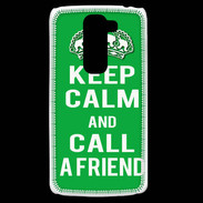 Coque LG G2 Mini Keep Calm Call friend Vert