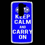 Coque LG G2 Mini Keep Calm Carry on Bleu