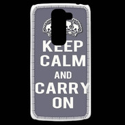 Coque LG G2 Mini Keep Calm Carry on Gris