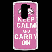 Coque LG G2 Mini Keep Calm Carry on Rose