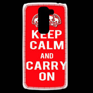 Coque LG G2 Mini Keep Calm Carry on Rouge