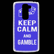 Coque LG G2 Mini Keep Calm Gamble Bleu