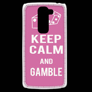 Coque LG G2 Mini Keep Calm Gamble Rose