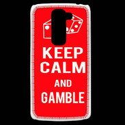 Coque LG G2 Mini Keep Calm Gamble Rouge