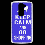 Coque LG G2 Mini Keep Calm Go Shopping Bleu
