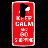 Coque LG G2 Mini Keep Calm Go Shopping Rouge