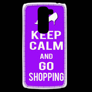Coque LG G2 Mini Keep Calm Go Shopping Violet