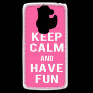 Coque LG G2 Mini Keep Calm Have fun Rose