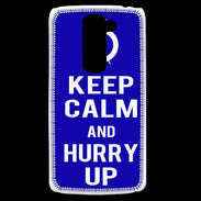 Coque LG G2 Mini Keep Calm Hurry up Bleu
