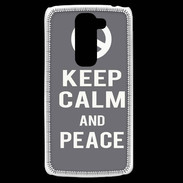 Coque LG G2 Mini Keep Calm Peace Gris