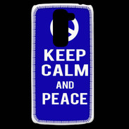 Coque LG G2 Mini Keep Calm Peace Bleu