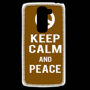 Coque LG G2 Mini Keep Calm Peace Marron