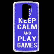 Coque LG G2 Mini Keep Calm Play games Bleu