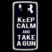 Coque LG G2 Mini Keep Calm Take a gun Noir